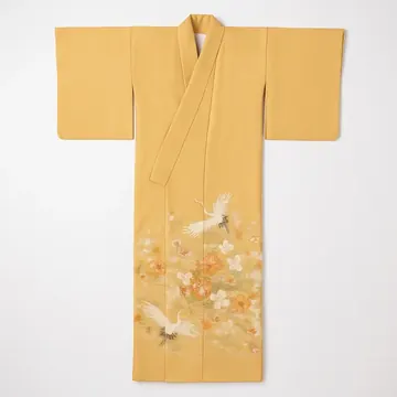 色留袖・祝鶴柄