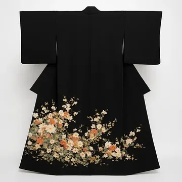 色留袖・四季花柄