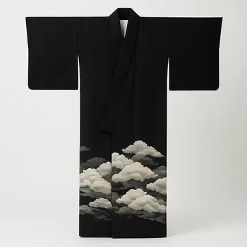 黒留袖・雲海柄