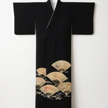 黒留袖・扇面柄