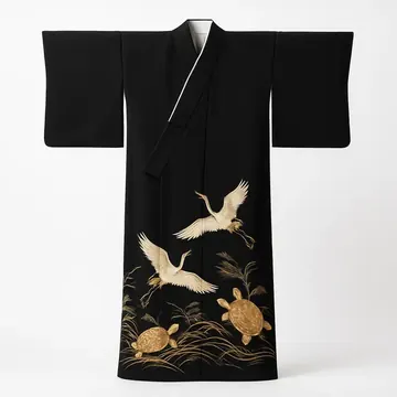黒留袖・鶴亀模様
