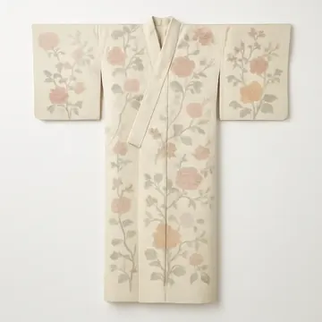 結城紬 花柄