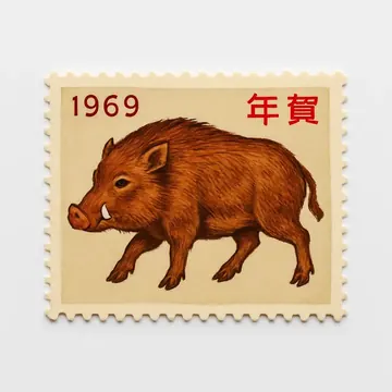 1969年 日本郵便 年賀切手
