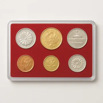 昭和天皇御即位六十年記念プルーフ貨幣セット