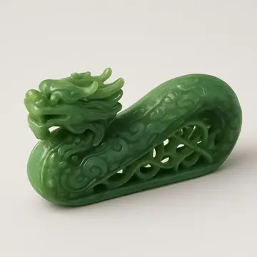 青玉龍文筆架（明代）