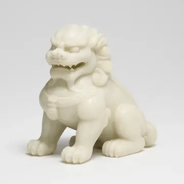 白玉獅子像（清代）