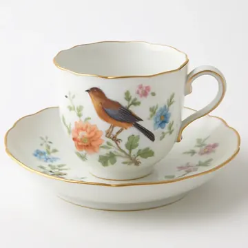 マイセン ハンドペイント花鳥
