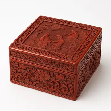 堆朱飾箱（明代）