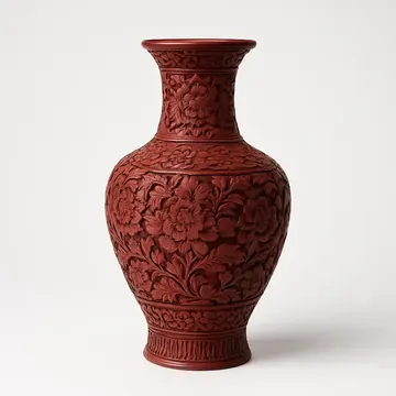 堆朱花瓶（元代）