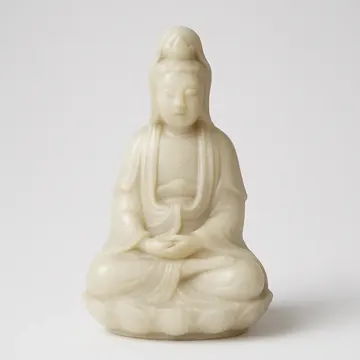白玉観音像（清代）