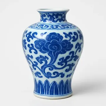 元 青花霊芝紋壷